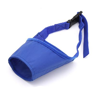 China Stocked 2022 new bule Breathable Anti Bite Cage Bite-proof Anti Barking Cute Dog Mouth Covers the nylon soft dog muzzle for sale