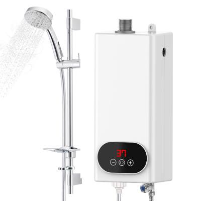 中国 3500W 3S Water Instant Heater Tap 306 Degree Rotating Side Inflow Wall Mounted Bathroom Electric Faucet with sprinkler 販売のため