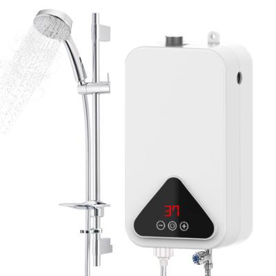 中国 BOOMING NEW Bathroom Accessories 3000W Instant Electric Water Heater Under Inflow Basin Heating Bathroom Faucet With Shower Head 販売のため