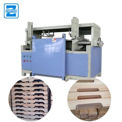 China Wooden Pallet Stringers Groove Notch Wooden Pallet Notcher | Wood Board Notching Machine | Two heads nailed the wooden pallet for sale