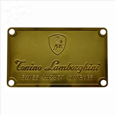 China Europe Branded Custom Die Struck Bronze Nameplate For Decoration for sale