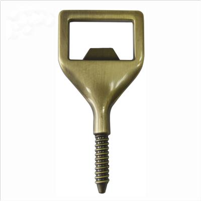 China Viable Good Quality Wholesale Antique Metal Bottle Opener Brass Plated Accessory for sale