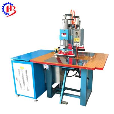 China Plastic Welding And Double Head PVC Leather Embossing Pneumatic High Frequency Welding Machine for sale