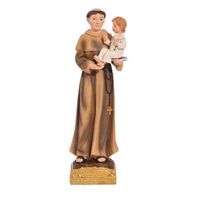 China Europe Style Statue Religious Figurines Resin Catholic Santa Antonio Home Decoration for sale