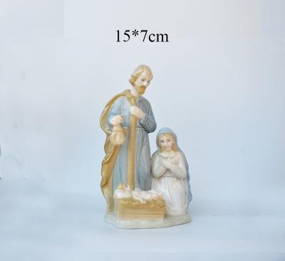 China Holy Family Statue Catholic from Africa, Catholic Gifts, Nativity Scene, Ceramic Nativity Set Statue for Relatives for sale