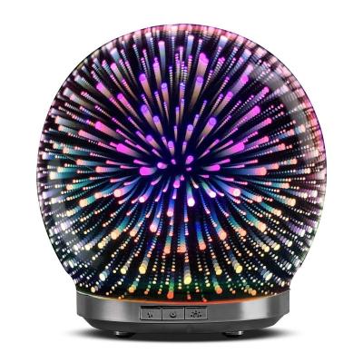 China Europe 3D Colorful 250ml Glass Vase Aromatherapy Machine, Creative Mini Night Light Humidifier for sale