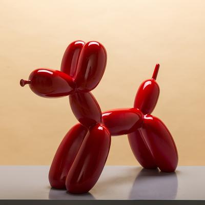 China Europe Resin Balloon Dog Sculpture Figurine Craft Family Table Decoration Cute Wildlife Dog Figurine Collection Statue Home for sale