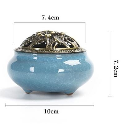 China Censer from Europe with calabash incense stick holder, porcelain charcoal censer. for sale