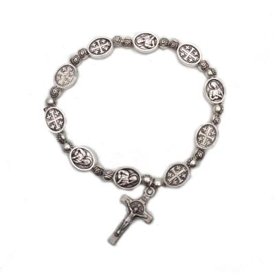 China Europe Metal Catholic Religious Bracelet, Virgin Mary Rosary. Rosary cross bracelet for sale