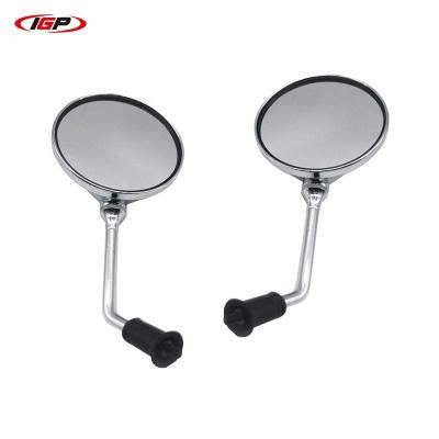 China Scooter Modern Black Round Plastic Rear View Mirror Scooter Side Mirror For Universal Motorcycle for sale