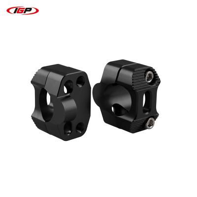 China Popular Two Piece CNC Clamp Oversized Motorcycle Handlebar Riser Kit Two Piece Clamp for sale