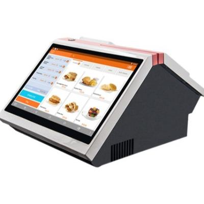 China Capacitieve touchscreen met dubbel scherm POS-systeem met ingebouwde 80 mm printer 14,1 inch Te koop