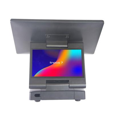 China 12.5 inch Main Display en 7 inch HD 720P IPS Customer Display POS Machine met SDK-functie Te koop