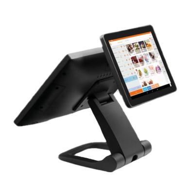 China Foldable Aluminum POS Payment Machine with 15/15.6'' Capacitive Touch LED/VFD Display Supports 12''/9.7'' Second Screen MSR for sale