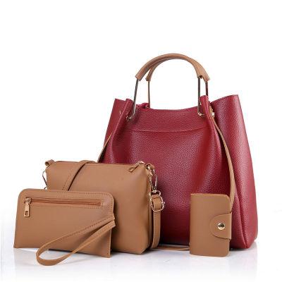 China Fashion Luxury Designers 4pcs In Set Leather Bags Women Handbags And Purse 1 Purse for sale