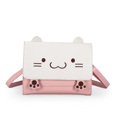 China Cute Fashion Japan Style Bag Women Girls Satchel Kawaii Kawaii Shoulder Bags Cat Satchel Bag With Flap Custom Made for sale