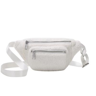 China Wholesale Fashionable Stylish Faux Fur Ladies Fanny Pack Multi Function Shoulder Bag Custom Logo Waist Bag for sale