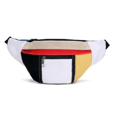 China None 2019 Hot Selling Fashionable Custom Printing Men Unisex Waist Bag Custom Women Slings Fancy Canvas Fanny Pack for sale