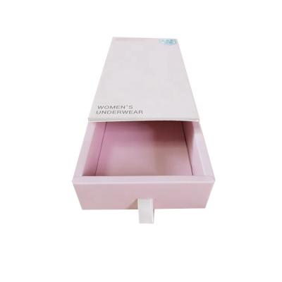 China Handmade Custom Luxury Sliding Underwear Clothes Packaging Drawer Box Paper for sale