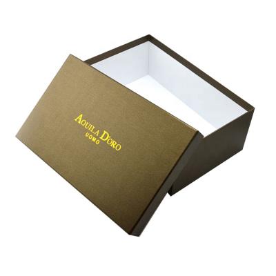 China Handmade Wholesale Hot Stamping Lid And Base Cardboard Custom Special Paper Shoe Box for sale