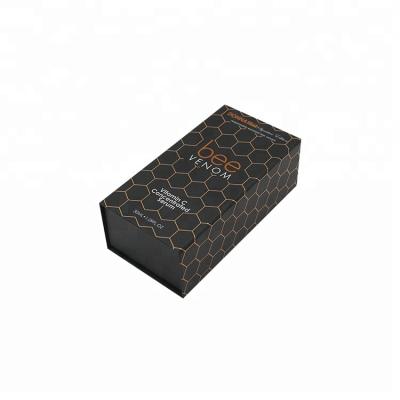 China china suppliers handmade custom printed black cardboard cosmetic packaging box paper with glossy lamination for sale