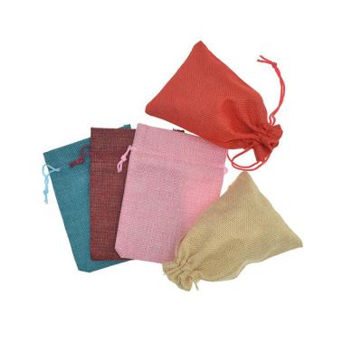 China Wholesale Recyclable Cheap Matching Small Canvas Drawstring Bags Fabric, Christmas Gift Small Canvas Drawstring Pouch Bag for sale