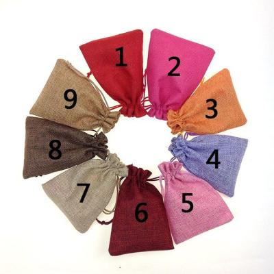 China High Quality Eco Friendly Recyclable Jute Shopping Canvas Drawstring Bags In Stock for sale