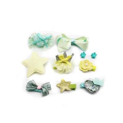 China Fashionable Accessories Cute Mini Fancy 18-piece Hair Clips Bowknot Girl Set For Kid Dress Gift Baby Kids Party for sale