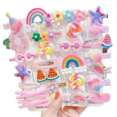 China Cute New Bb Princess Hair Accessories Broken Hair Clip Children's Hair Clip Girls Side Bangs Clip Cloth Inclusive 14-Piece Costume for sale