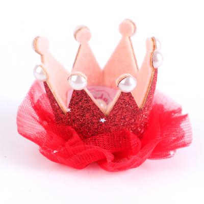 China European and American princess Crown Cake Modeling style headdress birthday gift children party supplies lace lace hat decorative barrettes for sale