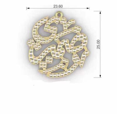 China Beautiful New Unique Design Hiphop 18k Gold Thin Layer Zircon Necklace For Fashion Hip Hop Jewelry Trend GIF Party Custom Wedding for sale