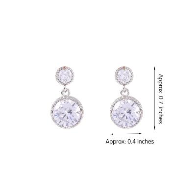 China Fashionable Jewelry wholesale Hot Selling High Quality Beautiful Elegance Water Drop Zircon Stud Earrings For Women Fashion Gift Party Classic for sale