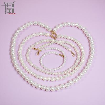 China Customized Polished Elegant Diy Pearl Chain Chains For Handbags Bag Chain Accept Custom Length for sale