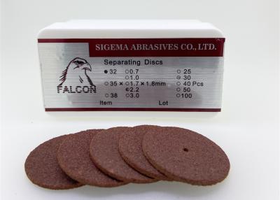 China Brown Metal Cutting Wheel 32mm Dia 2.2mm Thick Dental Aluminium Oxide Cutting Disc for sale