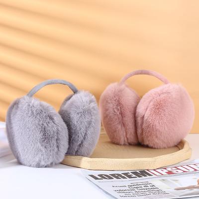 China Keep Warm Wholesale Adjustable Cute Plush Ear Muffs Faux Fur Winter Veijer Foldable Outdoor Ear Muffs for sale