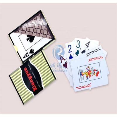 China Casino Plastic Plastic Custom Printing Playing Cards With Clear Plastic Box for sale