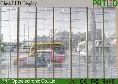 China Epistar SMD3528 Transparent Glass LED Display P10 Anti-UV Transparent LED Panel for sale