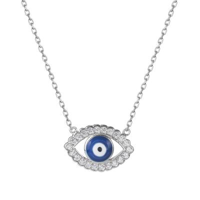 China CLASSIC Chain Supplies Jewelry Making 925 Sterling Silver Chain Epoxy Devil's Eye Necklace for sale