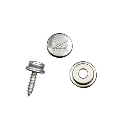 China Stainless Steel Round Press SNOWL Button Metal Snap Snap Buttons For Boat Buttons Rivet Snap Fasteners for sale