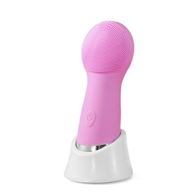 China Silicone Wave High Frequency Sound L19-5 DEEP CLEANING Facial Cleansing Brush 2 Modes Vibration Can Promote Nutrient Absorption for sale