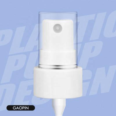 China Non Spill 20mm Clear Outer Cap pp Plastic Fine Spray Pump MS Mist Atomizer Smooth White Sprayer for sale