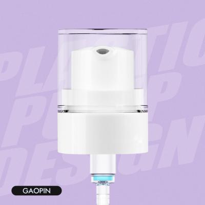 China Non Spill Viable White Airless Cosmetics Pump 24/410mm PP White Lotion Cream Hand Pump Head for sale