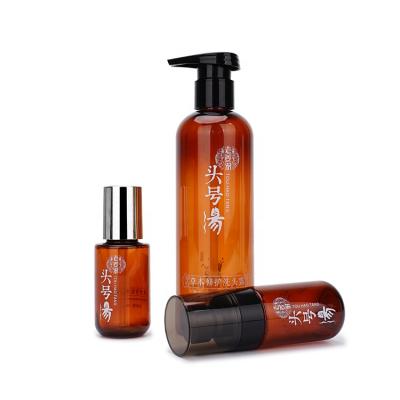 China Cosmetic Plastic Bottle Amber Packaging 50ml 100ml Dropper Bottle Toner Spray Set for sale