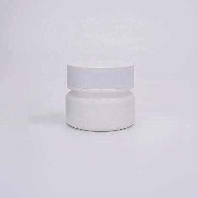 China Round 50g Cream Essence Cosmetic White Jar PETG Personal Customize Empty Plastic Cosmetic Skin Care Supplies Bottle for sale