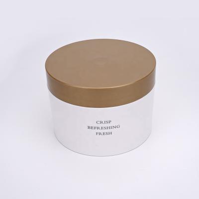 China 500g Cosmetic Recycled Plastic Body Cream PET Face Makeup Remover Cosmetic Jars Custom Packaging for sale