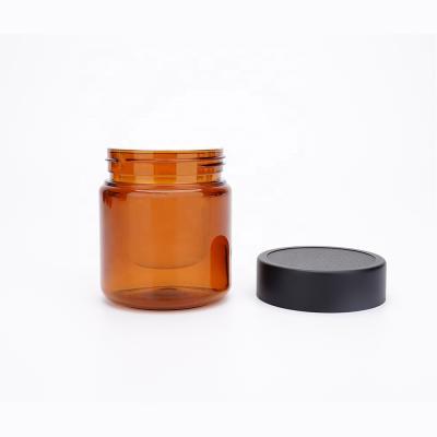 China 30g 50g Amber PET Jar Bottle And Packaging Skin Care Cosmetic Plastic Cream Jar Screw Lid for sale