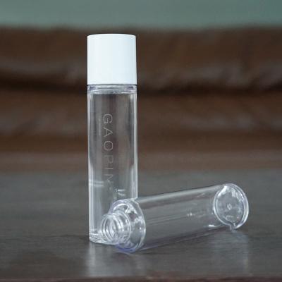 China Cylinder 110ml Cosmetic Plastic Face Bottle Toner Container Transparent Packaging PET Empty Bottle for sale