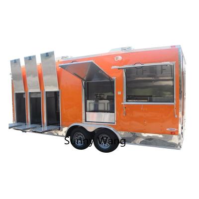 China Mobile Concession Food Van Ice Cream Trucks Fast Food Van Vending Cart Pizza Taco Vegetable Processing Factory Street Vending Cafe for sale