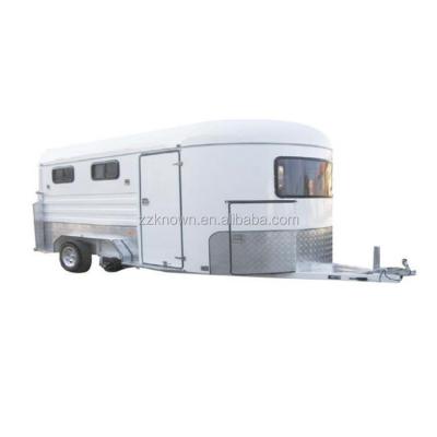 China Other Trailers OEM Slope Load Horse Trailer 2022 Extended With Kitchen Travel Trailer Horse Float Cart With Lounge for sale