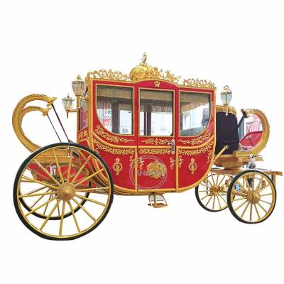 China 2022 Horse Carriage Luxury Horse Carriage Attraction Royal Wedding Sightseeing Electric Carriage With 4 Wheel for sale